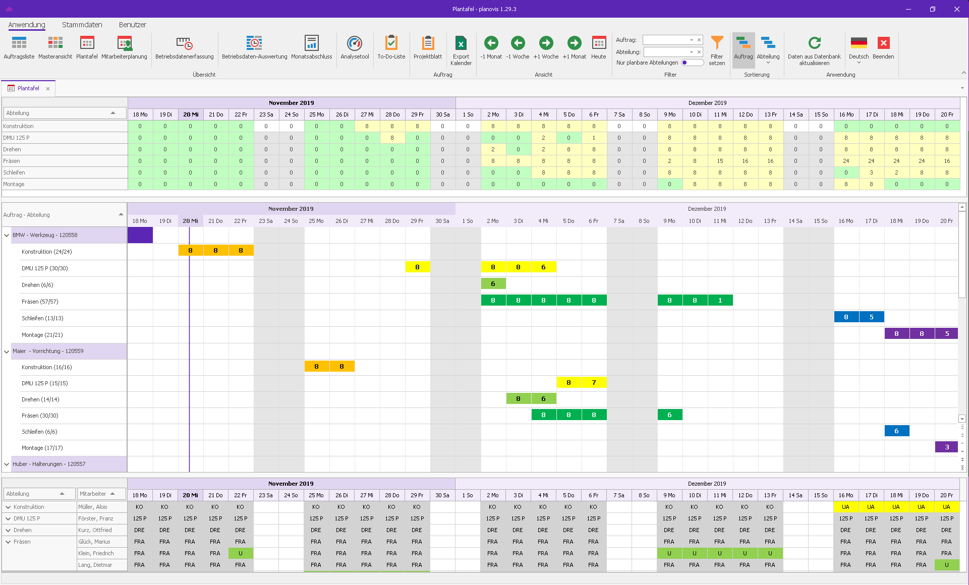 planovis digitale Mitarbeiterplanung screenshot